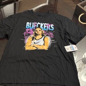 Nike Black Tee with Paige Bueckers/Buckets Graphic Design